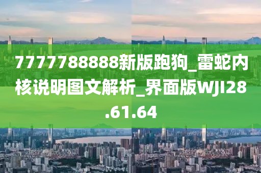 7777788888新版跑狗_雷蛇内核说明图文解析_界面版WJI28.61.64