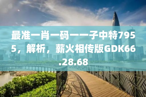 最准一肖一码一一子中特7955，解析，薪火相传版GDK66.28.68