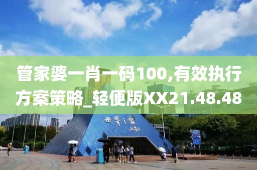 管家婆一肖一码100,有效执行方案策略_轻便版XX21.48.48