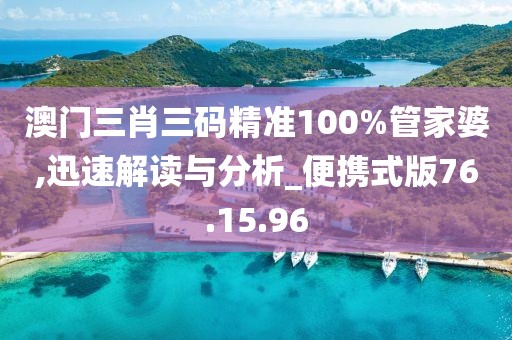 澳门三肖三码精准100%管家婆,迅速解读与分析_便携式版76.15.96