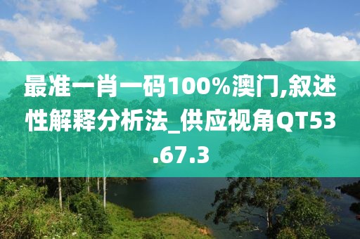 最准一肖一码100%澳门,叙述性解释分析法_供应视角QT53.67.3