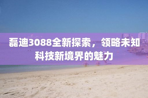 磊迪3088全新探索，领略未知科技新境界的魅力