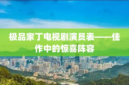 极品家丁电视剧演员表——佳作中的惊喜阵容