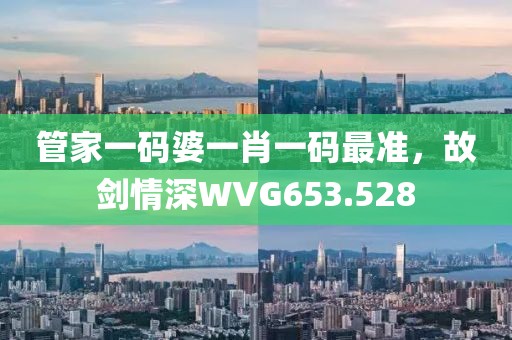 管家一码婆一肖一码最准，故剑情深WVG653.528