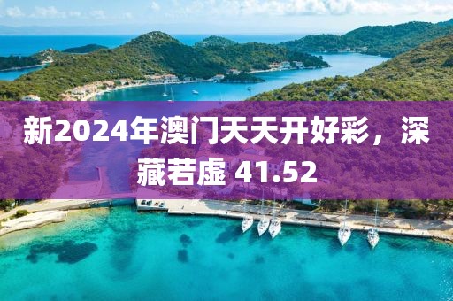 新2024年澳门天天开好彩，深藏若虚 41.52