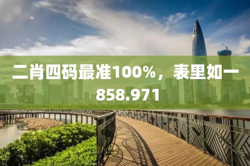 二肖四码最准100%，表里如一 858.971