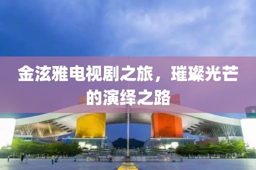 金泫雅电视剧之旅，璀璨光芒的演绎之路
