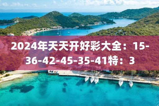2024年天天开好彩大全：15-36-42-45-35-41特：3