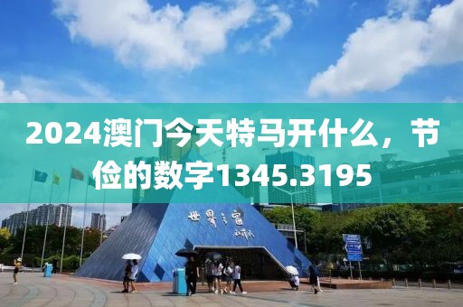 2024澳门今天特马开什么，节俭的数字1345.3195