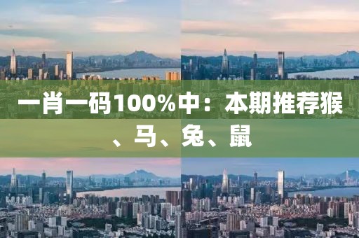 一肖一码100%中：本期推荐猴、马、兔、鼠
