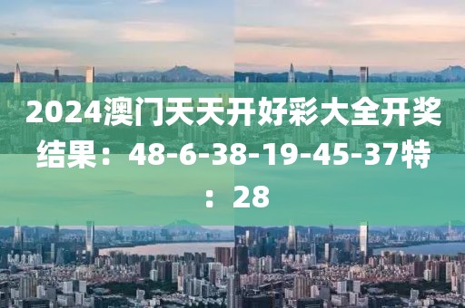 2024澳门天天开好彩大全开奖结果：48-6-38-19-45-37特：28