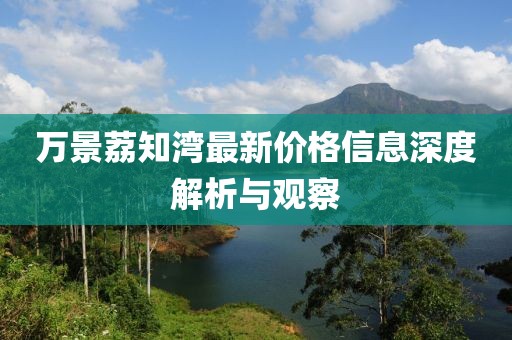 万景荔知湾最新价格信息深度解析与观察