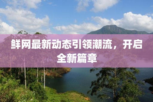 鲜网最新动态引领潮流，开启全新篇章