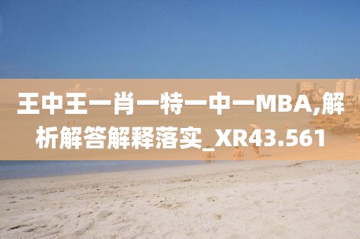 王中王一肖一特一中一MBA,解析解答解释落实_XR43.561