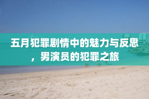 五月犯罪剧情中的魅力与反思，男演员的犯罪之旅