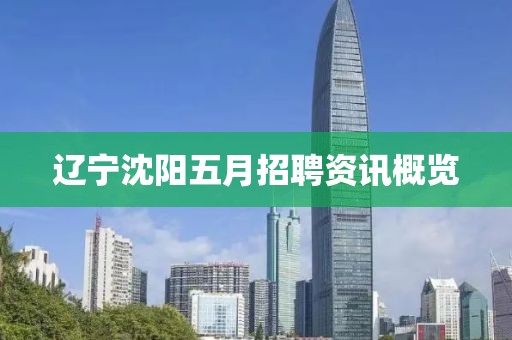 辽宁沈阳五月招聘资讯概览