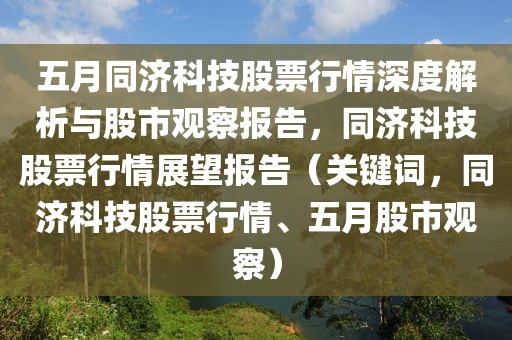 五月同济科技股票行情深度解析与股市观察报告，同济科技股票行情展望报告（关键词，同济科技股票行情、五月股市观察）