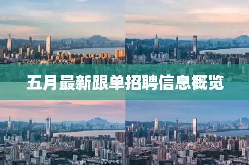 五月最新跟单招聘信息概览