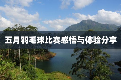 五月羽毛球比赛感悟与体验分享
