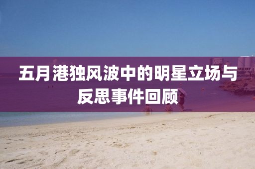 五月港独风波中的明星立场与反思事件回顾