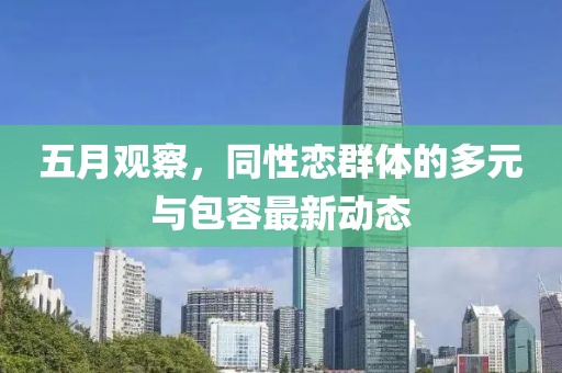 五月观察，同性恋群体的多元与包容最新动态