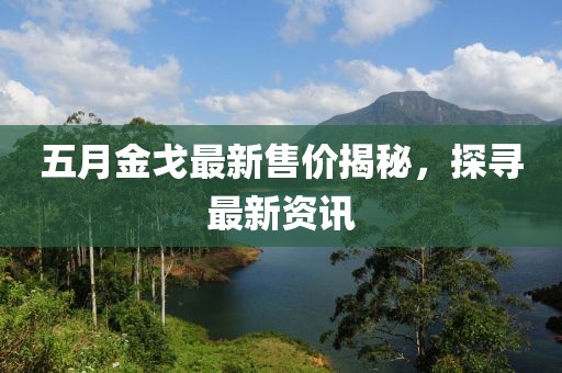 五月金戈最新售价揭秘，探寻最新资讯