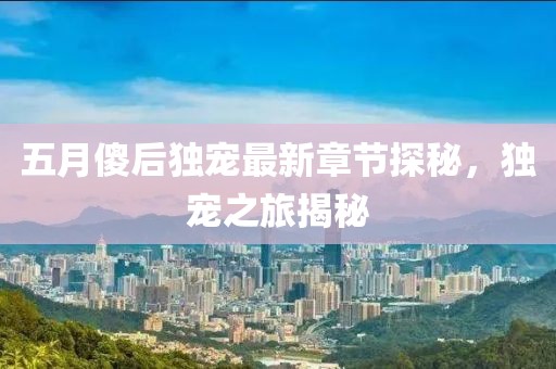 五月傻后独宠最新章节探秘，独宠之旅揭秘