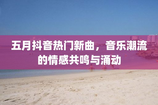 五月抖音热门新曲，音乐潮流的情感共鸣与涌动