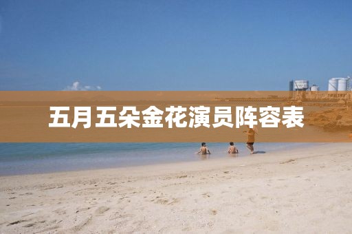 五月五朵金花演员阵容表