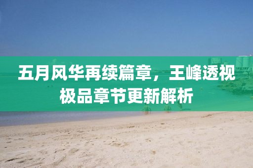 五月风华再续篇章，王峰透视极品章节更新解析