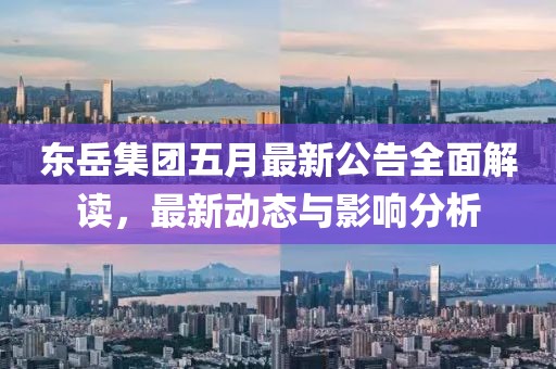 东岳集团五月最新公告全面解读，最新动态与影响分析