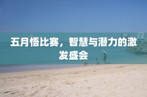 五月悟比赛，智慧与潜力的激发盛会