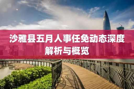 沙雅县五月人事任免动态深度解析与概览