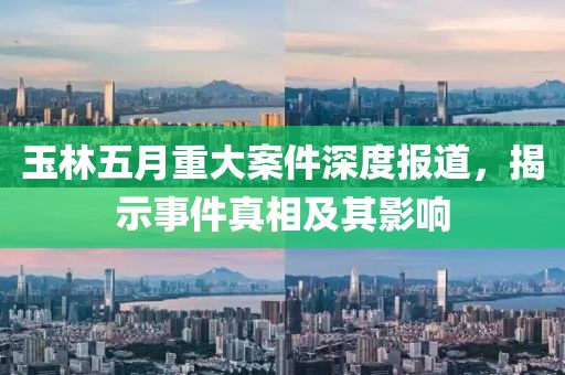 玉林五月重大案件深度报道，揭示事件真相及其影响