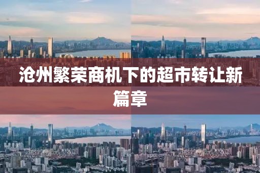 沧州繁荣商机下的超市转让新篇章