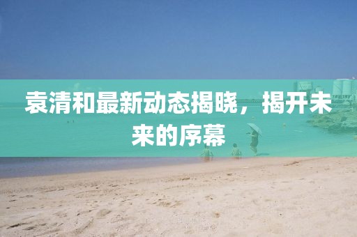 袁清和最新动态揭晓，揭开未来的序幕