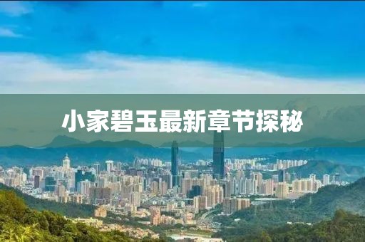 小家碧玉最新章节探秘